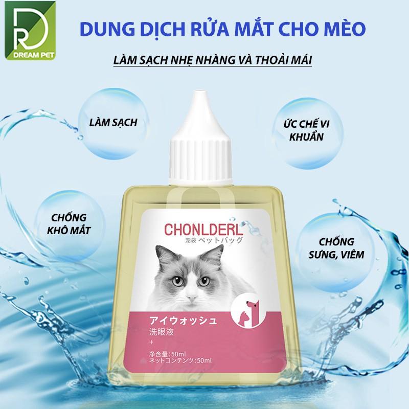 DUNG DỊCH NHỎ VỆ SINH MẮT CHO MÈO CAO CẤP