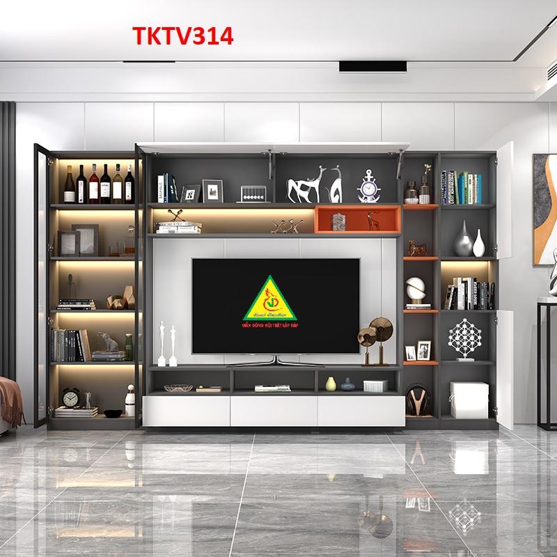 Tủ kệ tivi trang trí phong cách hiện đại TKTV314 - Nội thất lắp ráp Viendong adv