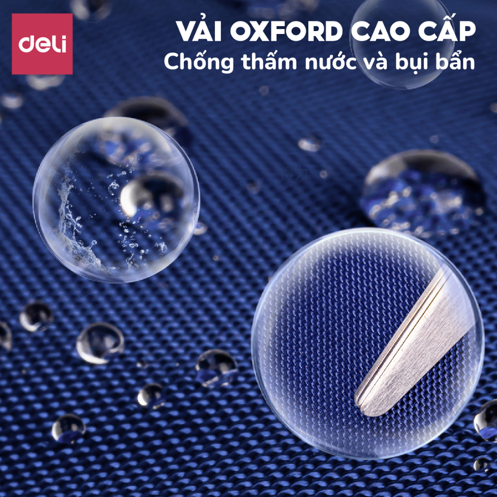 Balo Chống Gù Có Nắp Cho Bé Trai Bé Gái Deli Cặp Sách Học Sinh Vải Oxford Siêu Nhẹ Chống Nước Bụi