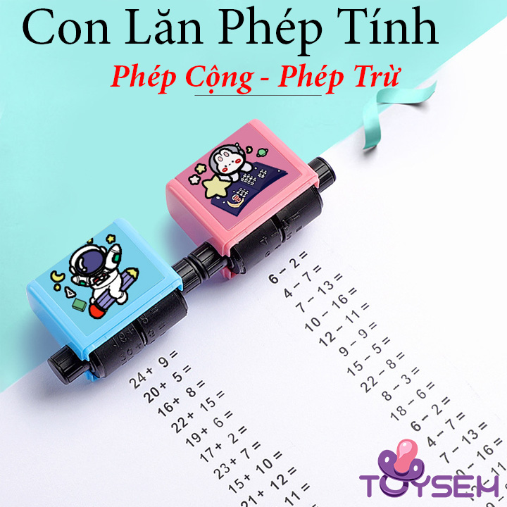 Con lăn phép tính cho bé tập đếm - Đồ chơi giáo dục phát triển trí não - Máy in phép tính tạo phép toán cộng trừ - Quà tặng sinh nhật cho bé