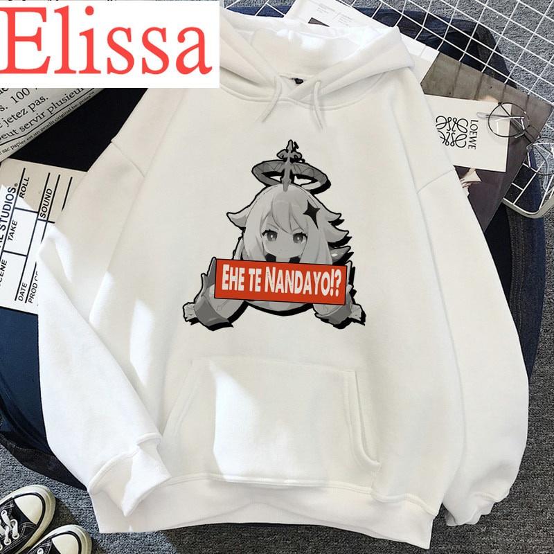 Genshin Impact Áo Hoodie Unisex In Họa Tiết Hoạt Hình Kawaii Mùa Đông Ấm Áp Đơn Giản Vui Nhộn Cho Nam Nữ