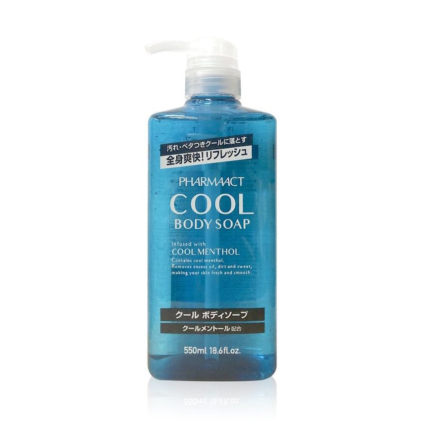 Hình ảnh Sữa Tắm Nam Nhật Bản Bạc Hà Siêu Mát Lạnh Pharmaact Extra Cool Body Soap (550ml)