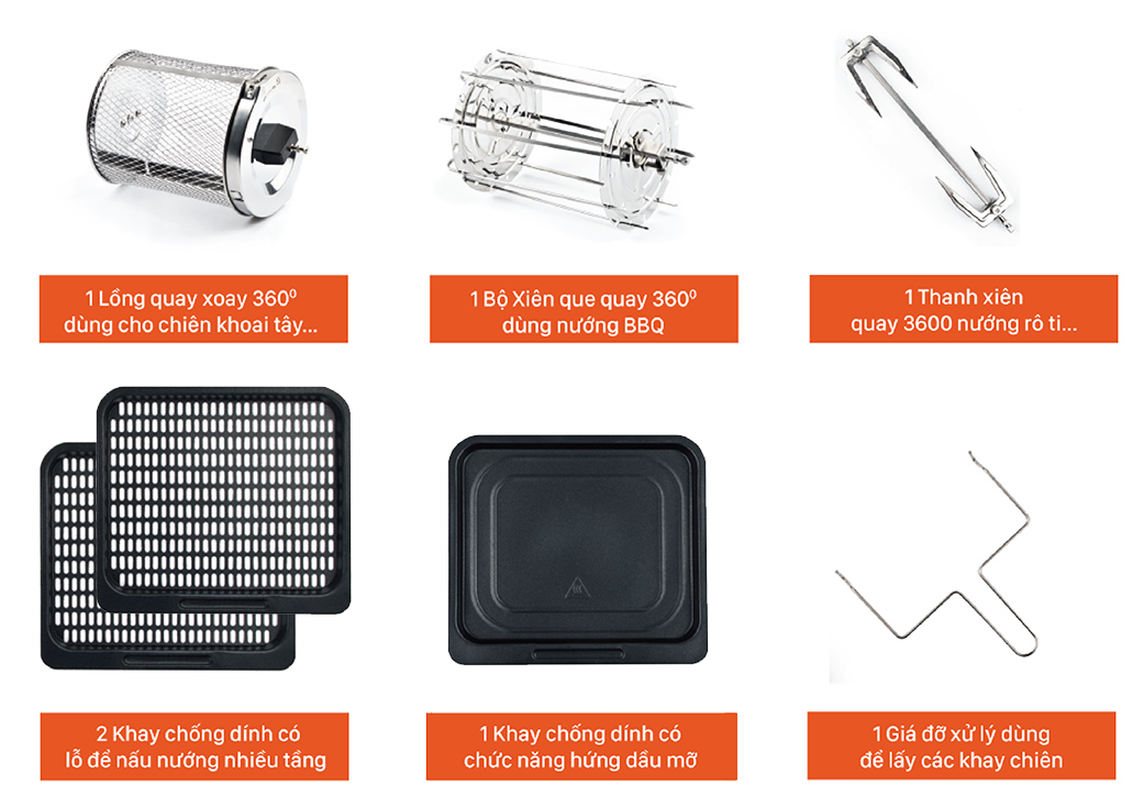 Nồi chiên không dầu điện tử đa chức năng 12 lít Roler RA-3116A - Hàng Chính Hãng