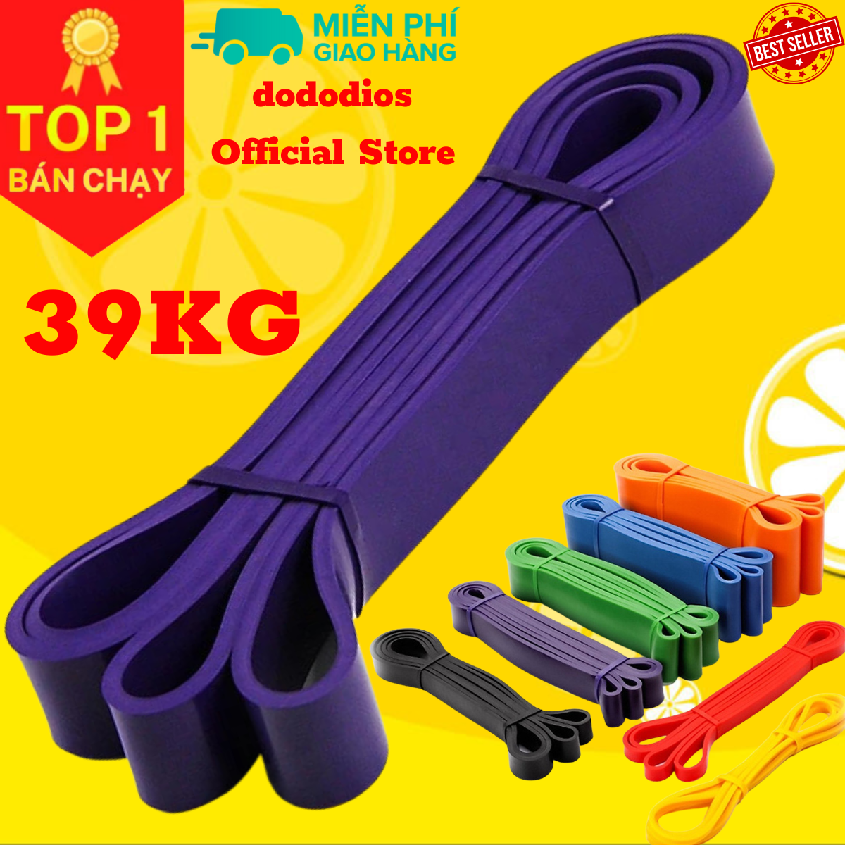 Dây Kháng Lực - dây trợ lực tập gym Powerband Tập Toàn Thân Chính hãng dododios Cực bền