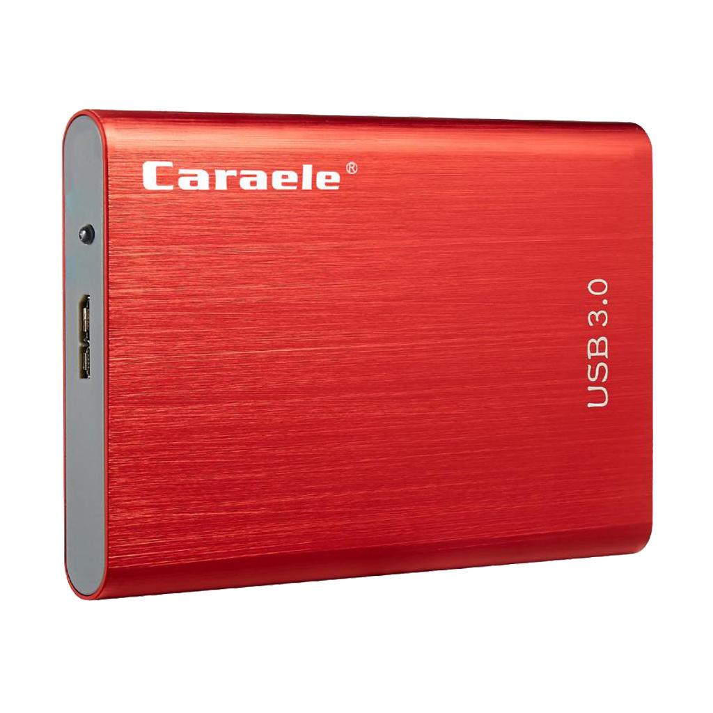 2.5 inch SATA External Hard Drive Case + USB3.0 Cable, Shockproof USB 3.0 HDD Disk Data Storage for PC, Laptop Red