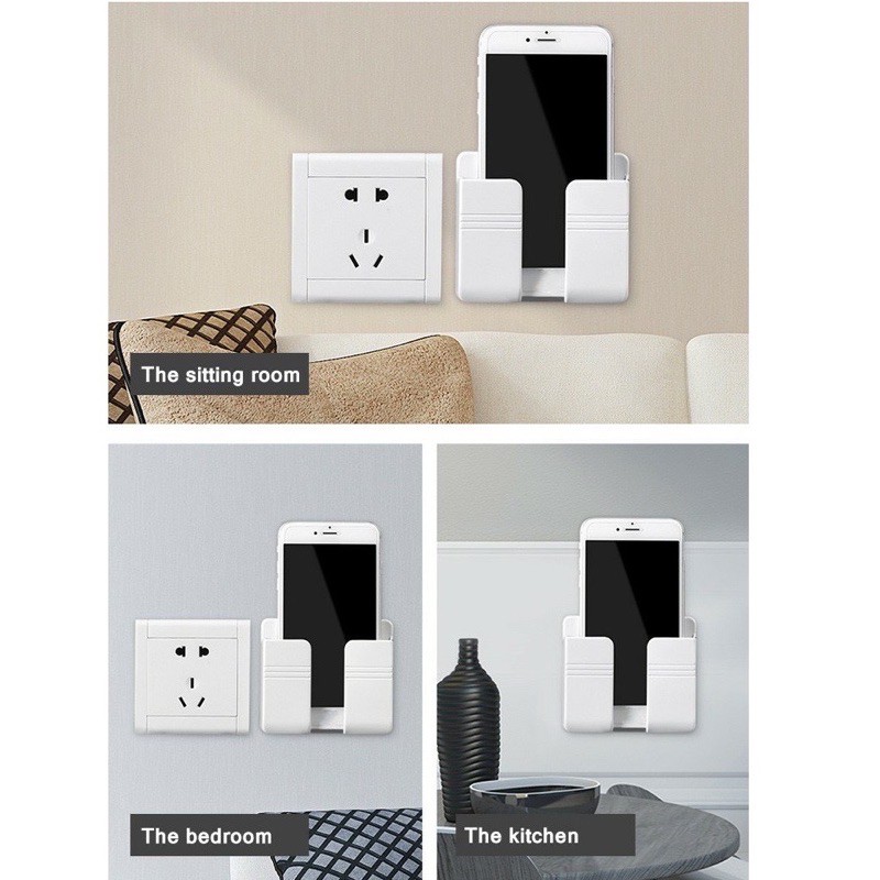 Combo 2 Hộp treo tường đựng điện thoại, remote tivi, máy lạnh, quạt