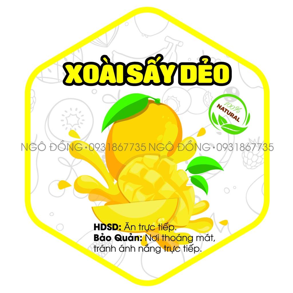 Tem lục giác các loại mứt tết 7*8cm