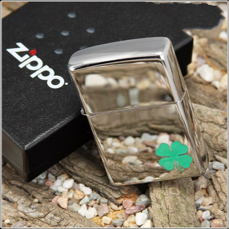 Bật Lửa Zippo 24007 – Zippo A Bit O’ Luck Clover Polished Chrome