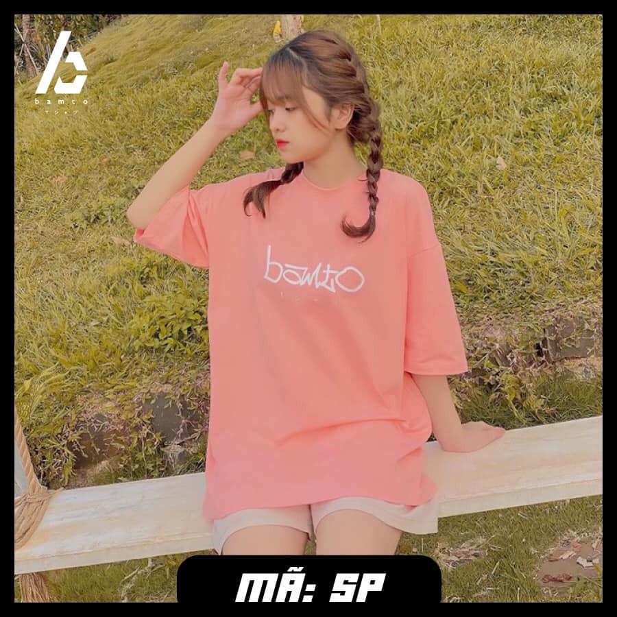 Áo thun cotton unisex BAMTO hồng