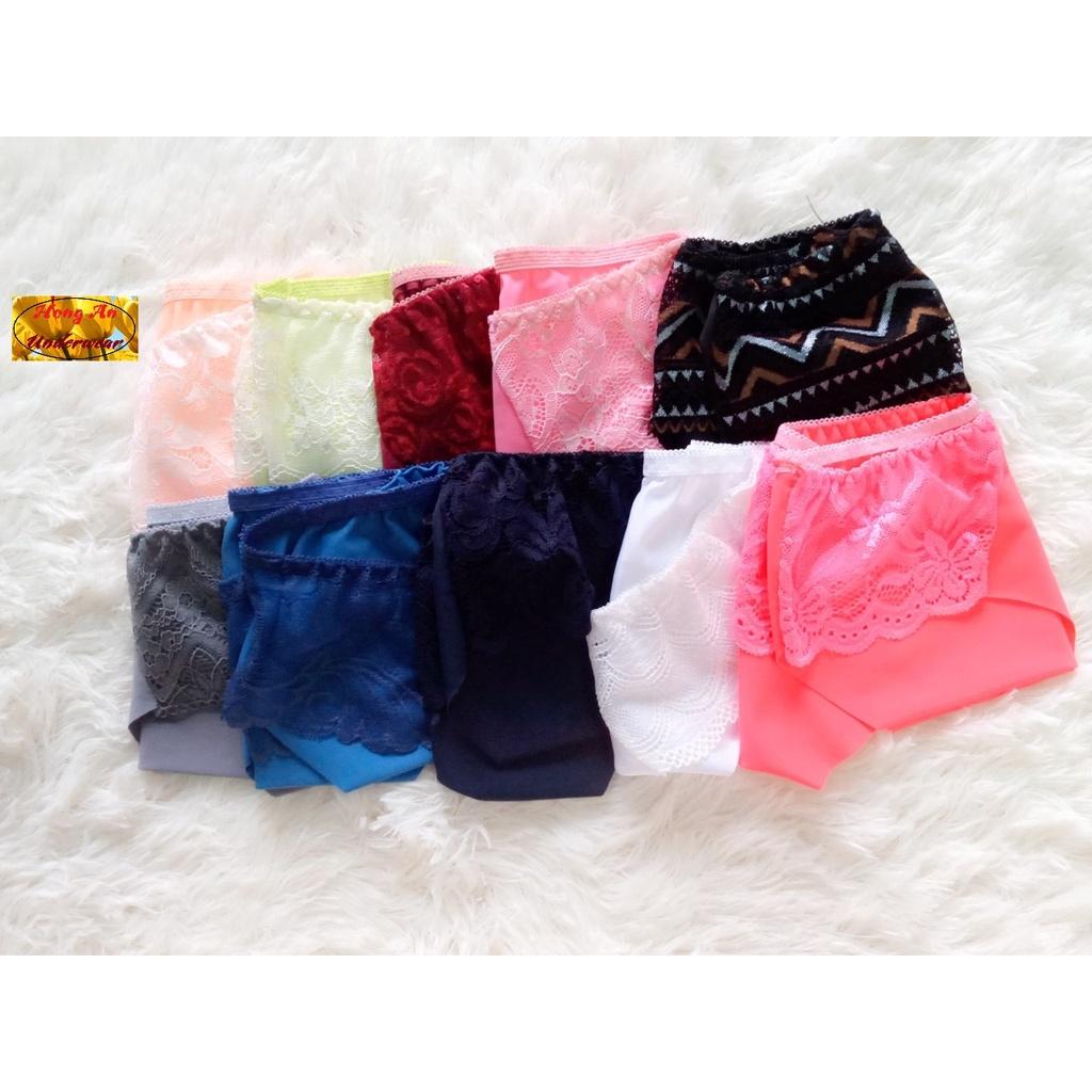 Set 5 Quần lót su phối ren 2 bên, Combo 5 lót su mát lạnh