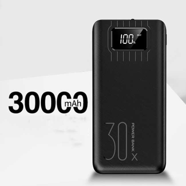 Pin Sạc Dự Phòng 30.000mAh  Hỗ Trợ Sạc Nhanh, LED Hiển Thị Dung Lượng, Đèn Pin, 2 USB 3 Đầu vào- PWBANK US04- Hàng Chính Hãng