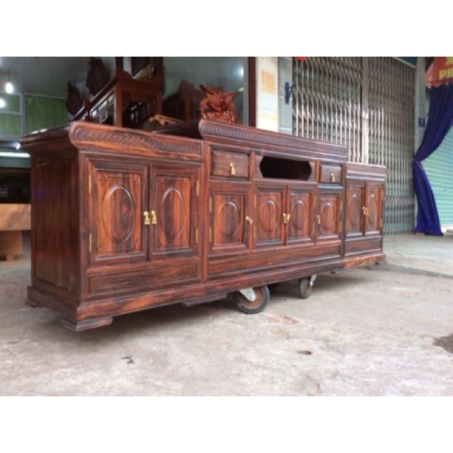 Kệ tivi gỗ mun sọc ( Lào)