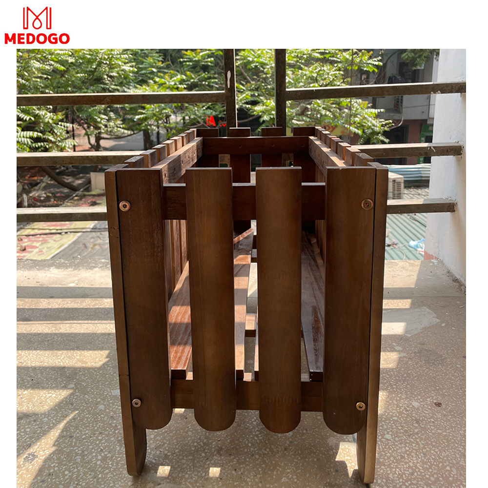 Chậu gỗ trồng cây Medogo, hoa, chậu chữ nhật trồng cây ban công-03