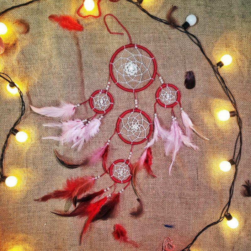 Dreamcatcher 5 vòng siêu xinh trang trí nhà cửa