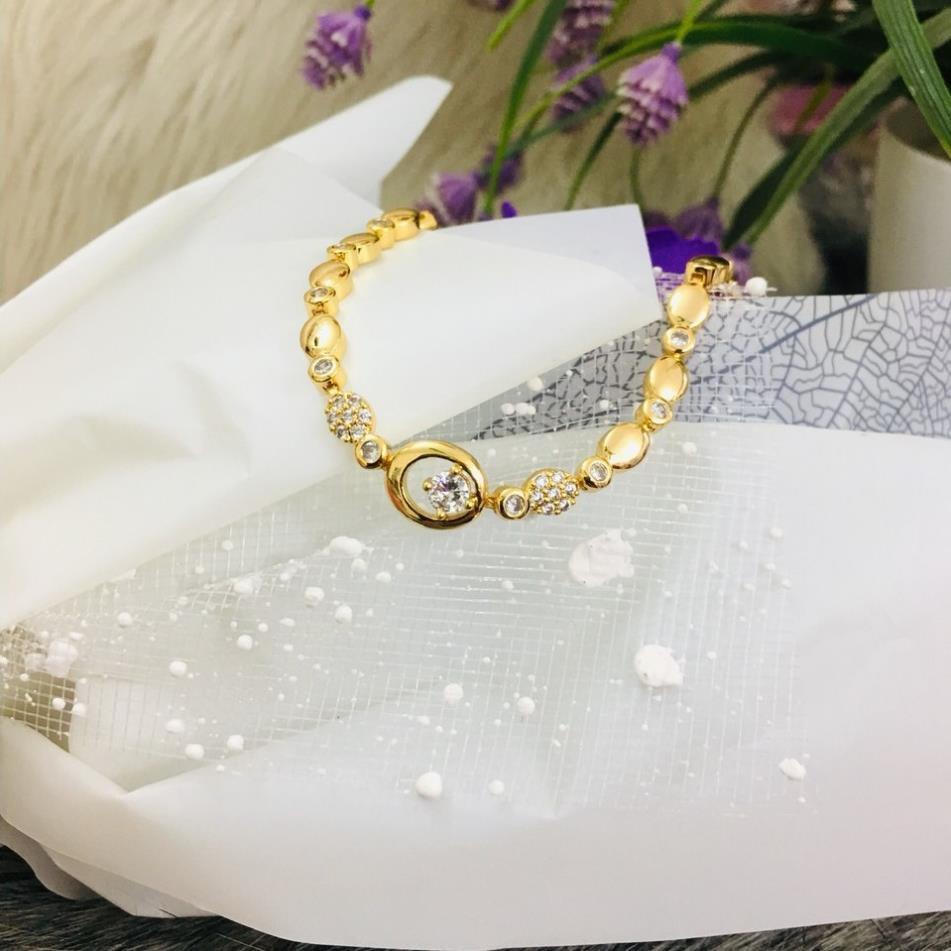 Lắc tay nữ | Vòng ty cho nữ gắn đá trắng siêu xinh.