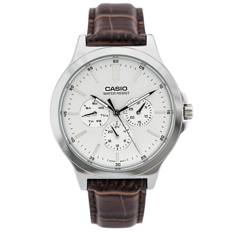 Đồng hồ nam dây da Casio Standard chính hãng Anh Khuê MTP-V300L-7AUDF (41mm)