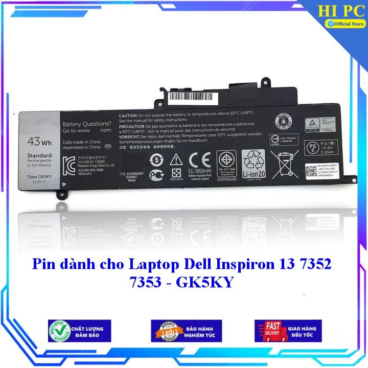 Pin dành cho Laptop Dell Inspiron 13 7352 7353 - GK5KY - Hàng Nhập Khẩu