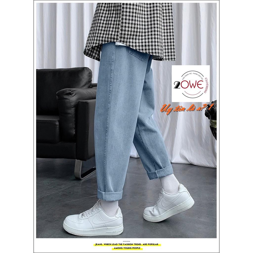 Quần jeans nam,jean nam, baggy nam, quần bò nam, xanh đen nam nữ, ống rộng , dáng xuông,  rộng, Style hàn quốc