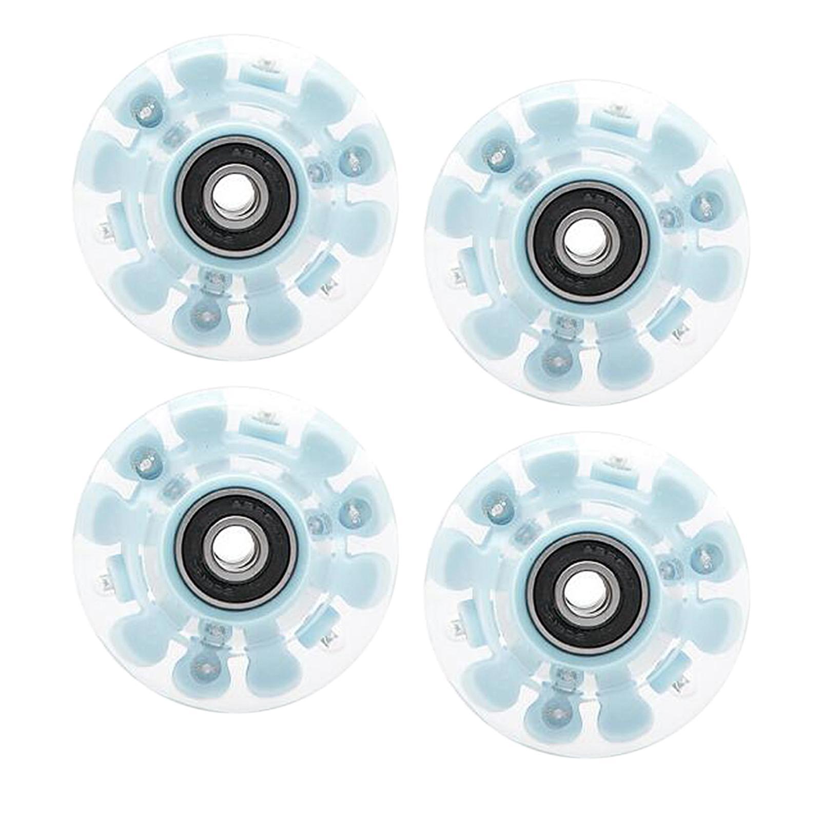 Luminous Quad Roller Skate Wheels Light  Bearings Street Outdoor