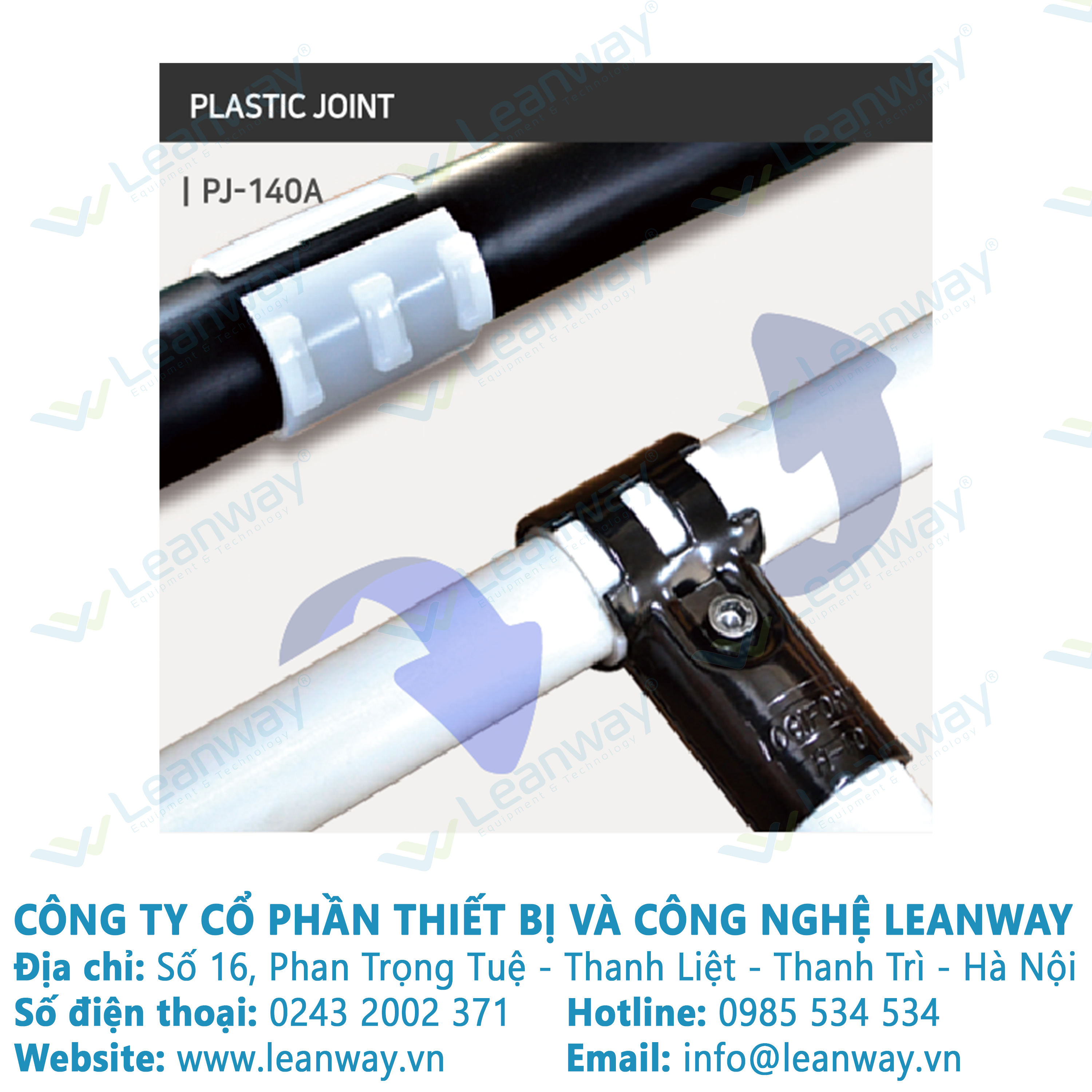 Khớp nối nhựa PJ-140A_ phụ kiện nhôm định hình (Giá đã bao gồm VAT)