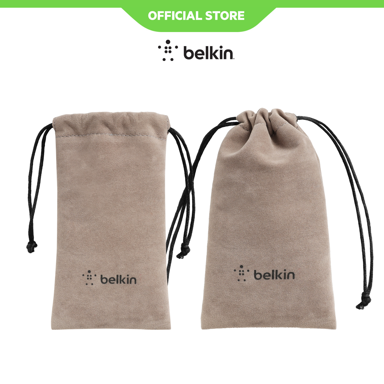 Túi rút Belkin vải nhung hai mặt 9x15cm - Hàng chính hãng