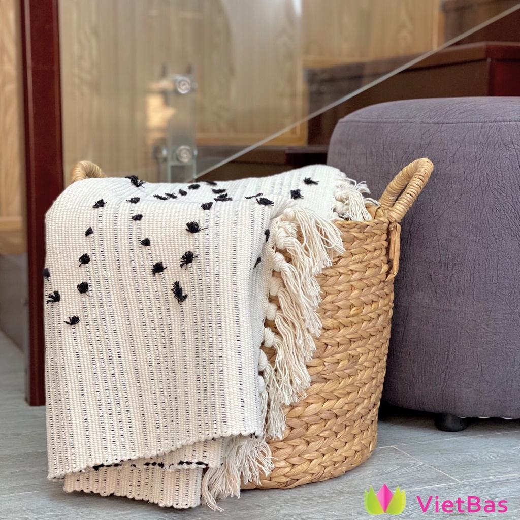VIETBAS Giỏ lục bình đựng đồ, decor trang trí nhà cửa, giỏ bèo đựng đồ