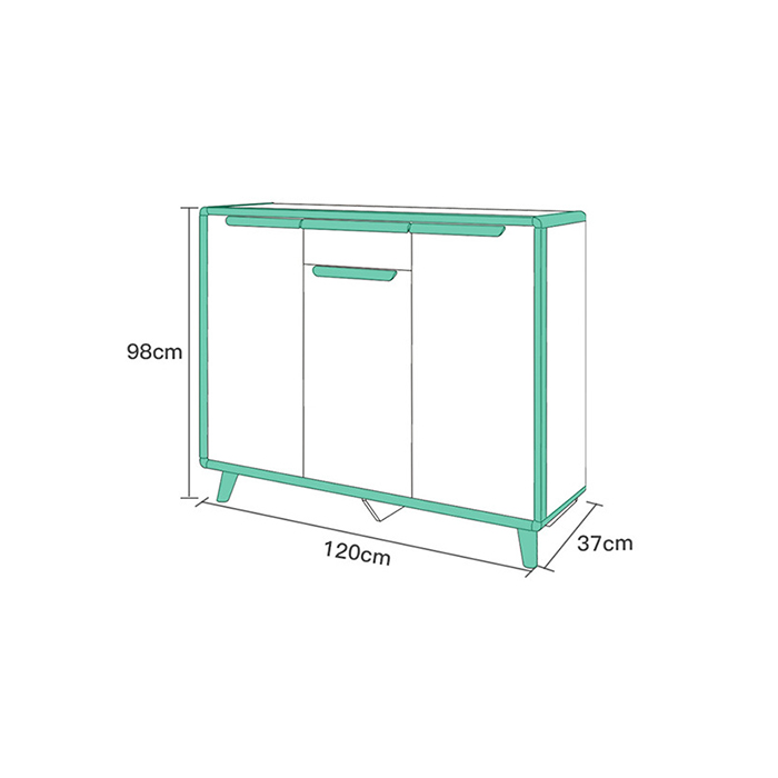 Tủ giày gỗ tự nhiên cao cấp, tủ để giày dép thông minh TUR080