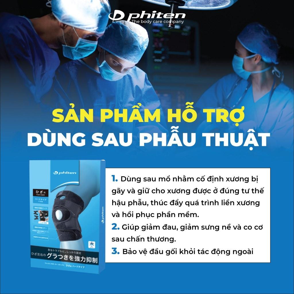 Đai cố định đầu gối loại cứng Phiten knee supporters hard type AP164003/AP164004/AP164005