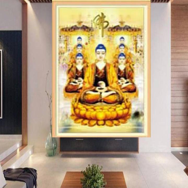 Tranh thêu Thất Phật Dược Sư A1067 - kích thước: 49 * 68cm.