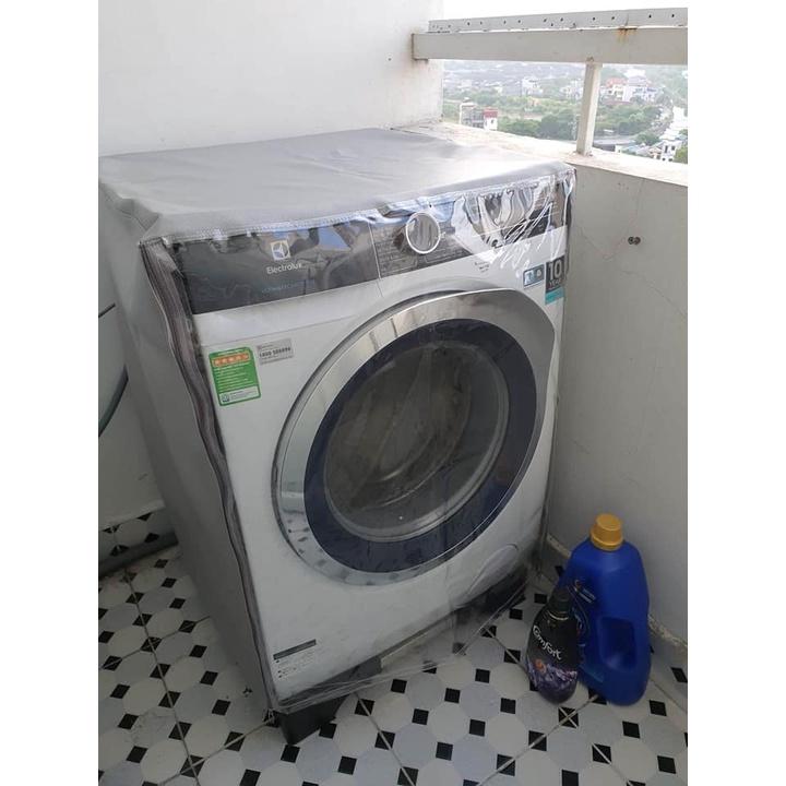 Áo Trùm Vỏ Bọc Máy Giặt Cửa Ngang Bằng Da và Vải Dù Siêu Bền Không Thấm Nước