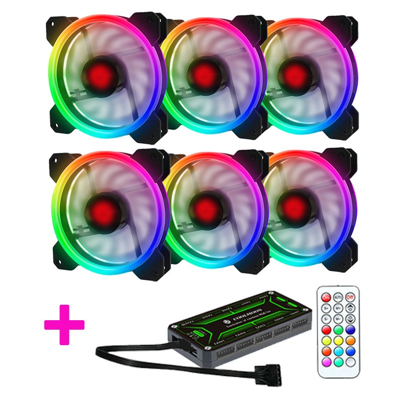 Combo 2 Quạt Led RGB Coolmoon Ray - hàng chính hãng