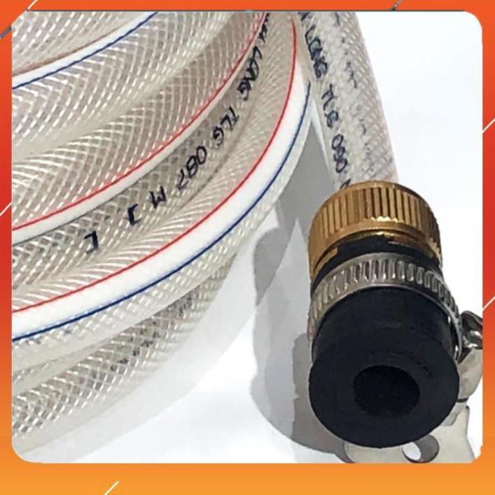 ️Evoucher Bộ dây vòi xịt nước rửa xe, tưới cây , tăng áp 3 lần,loại 3m, 5m 206701-1 đầu đồng,cút nhựa,nối đồng+ đai