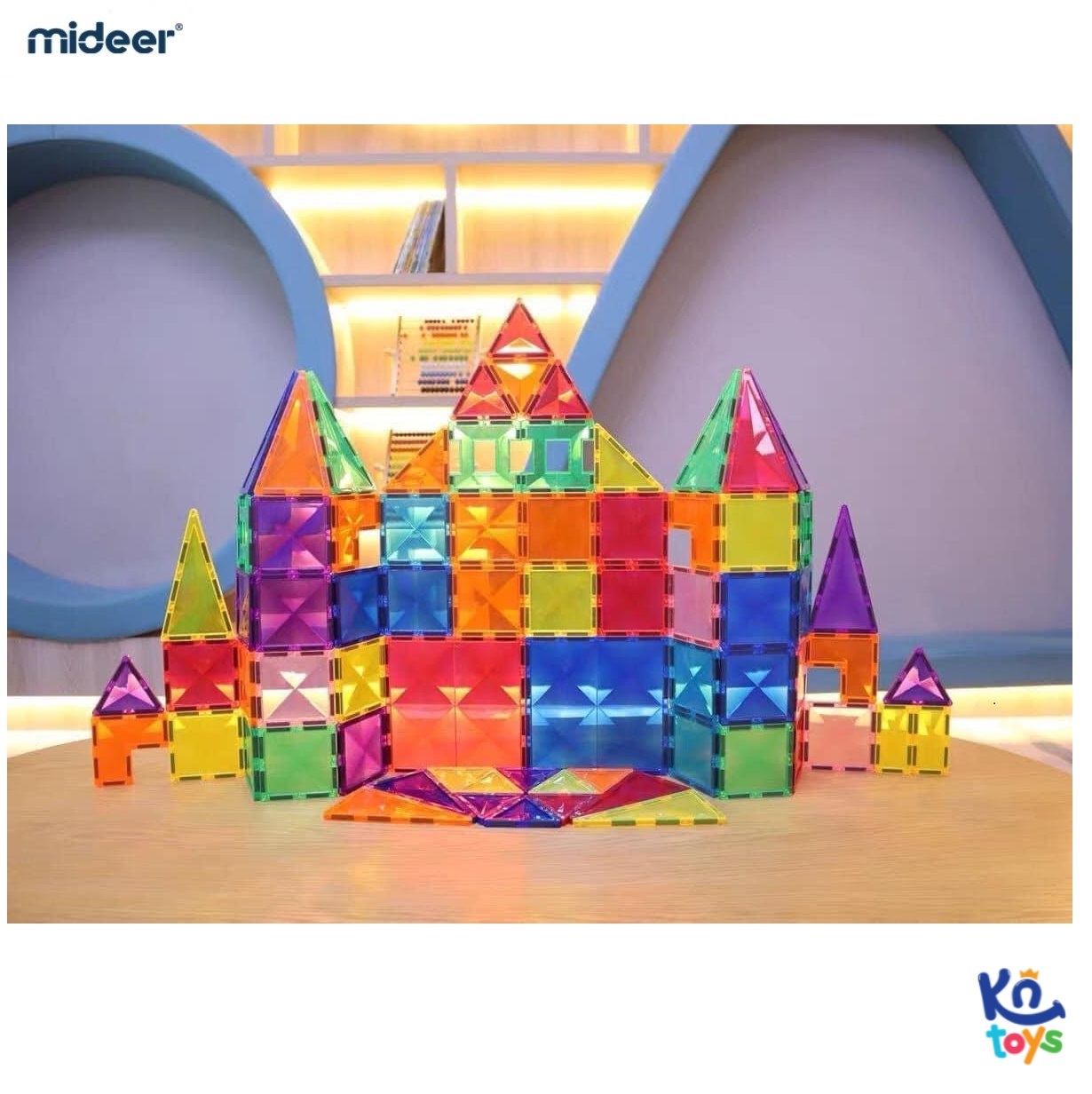 Đồ Chơi Xếp Hình Nam Châm Cầu Vồng Đa Sắc Mideer Colorful Magnetic Tiles