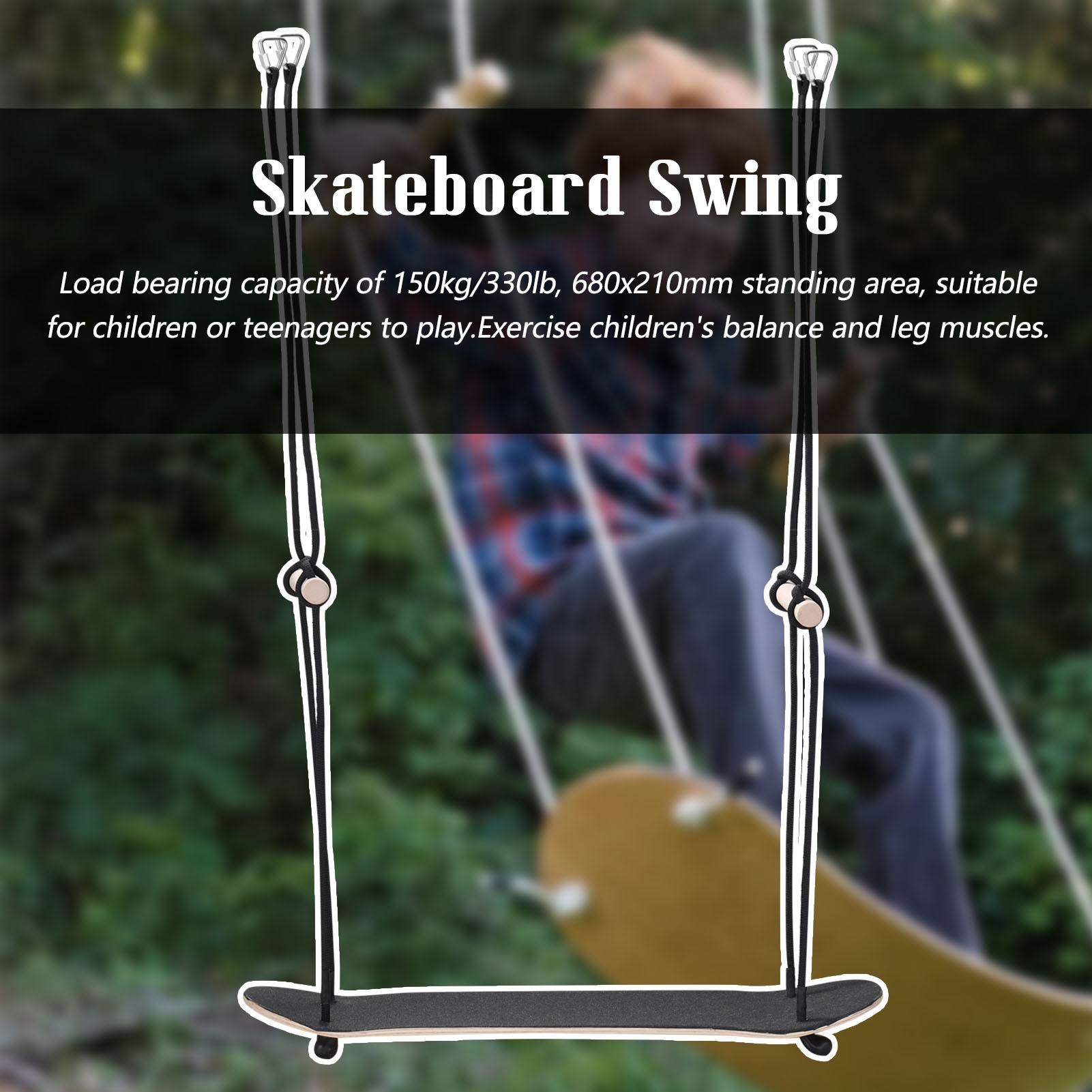 Dây treo Skateboard làm xích đu không trượt với tay cầm có thể điều chỉnh tải lên đến 330lb cho trẻ em chơi ngoài trời
