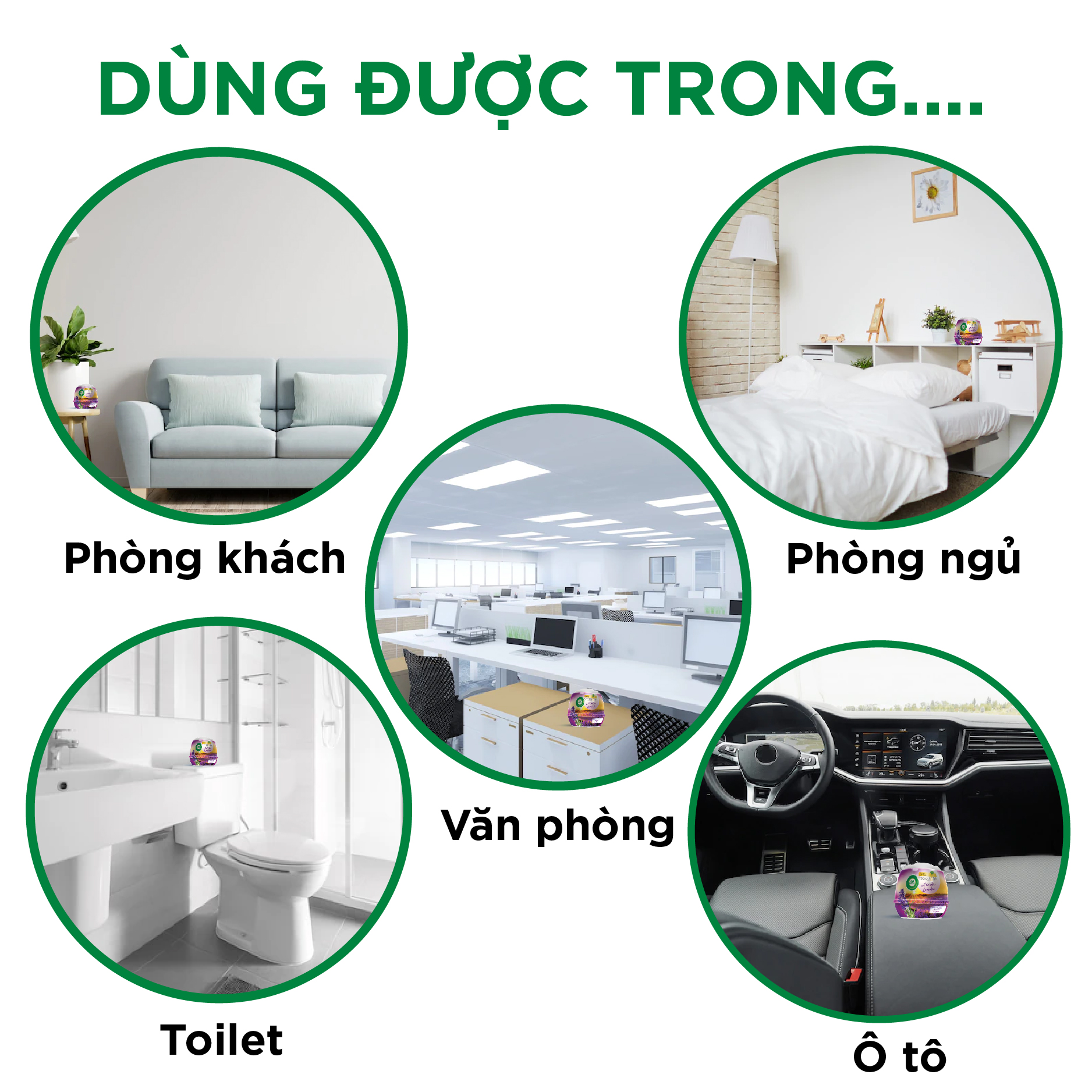 Sáp thơm nhà vệ sinh hương chanh AIRWICK, hương thơm tươi mát, thanh khiết, khử mùi hiệu quả 180g