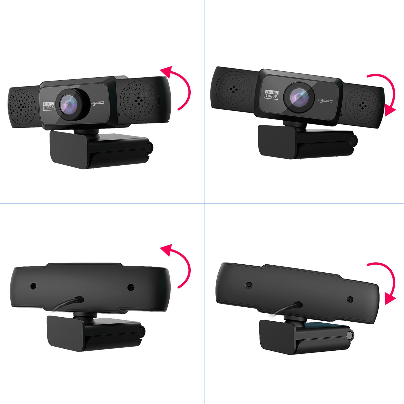 1080P Webcam with Microphone, Web Camera, Microphones Streaming Webcam, 90 & Deg; View Computer Camera, USB Plug And Play, Laptop / Desktop