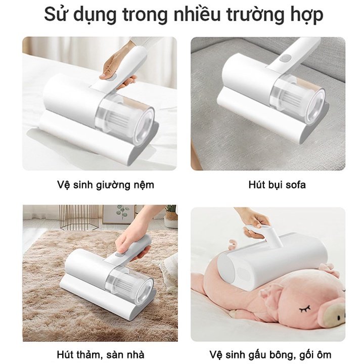 MiracleBaby - Máy hút bụi diệt khuẩn nệm giường bằng tia UV, hút ẩm không khí, chăn ga, ghế sofa/ Hàng nhập khẩu