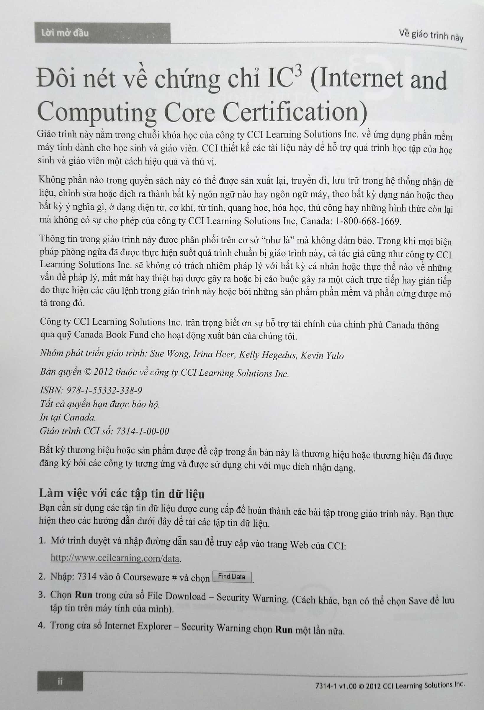 Sách - IC3 - Máy Tính Căn Bản (Ấn Bản Mới 2018)