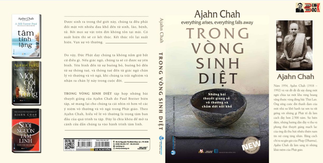 (Tái bản 2023) TRONG VÒNG SINH DIỆT - Ajahn Chah - Tuyết Hồng - Khôi Nguyên - Văn Lang - NXB Hồng Đức