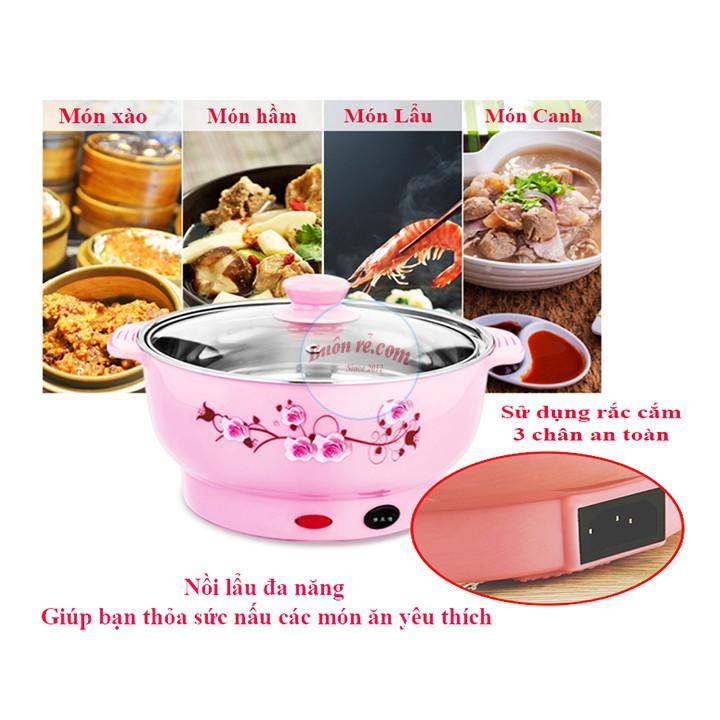 Nồi lẩu mini điện đường kính 24cm - 26 cm tiện dụng cho gia đình 01035 – 01036 Buôn Rẻ