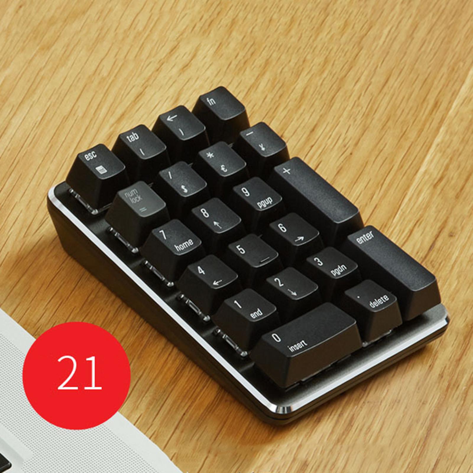 Smart 2.4G Wireless Mechanical Numeric Keypad Numpad Gaming Keyboard, Black