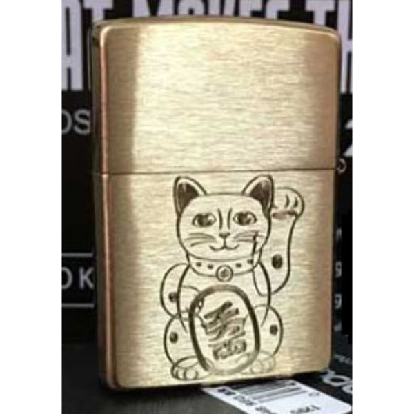 Bật Lửa ZIPPO KHẮC MÈO MAY MẮN 04 – ZIPPO 204B.MEOMAYMAN04