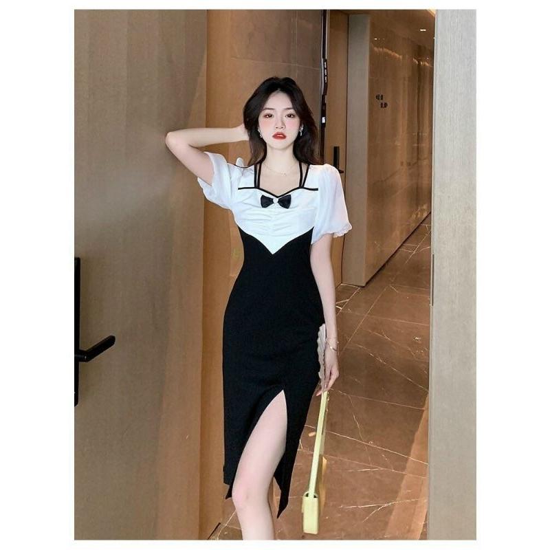 ĐẦM BODY PHỐI CỔ NƠ CAO CẤP
