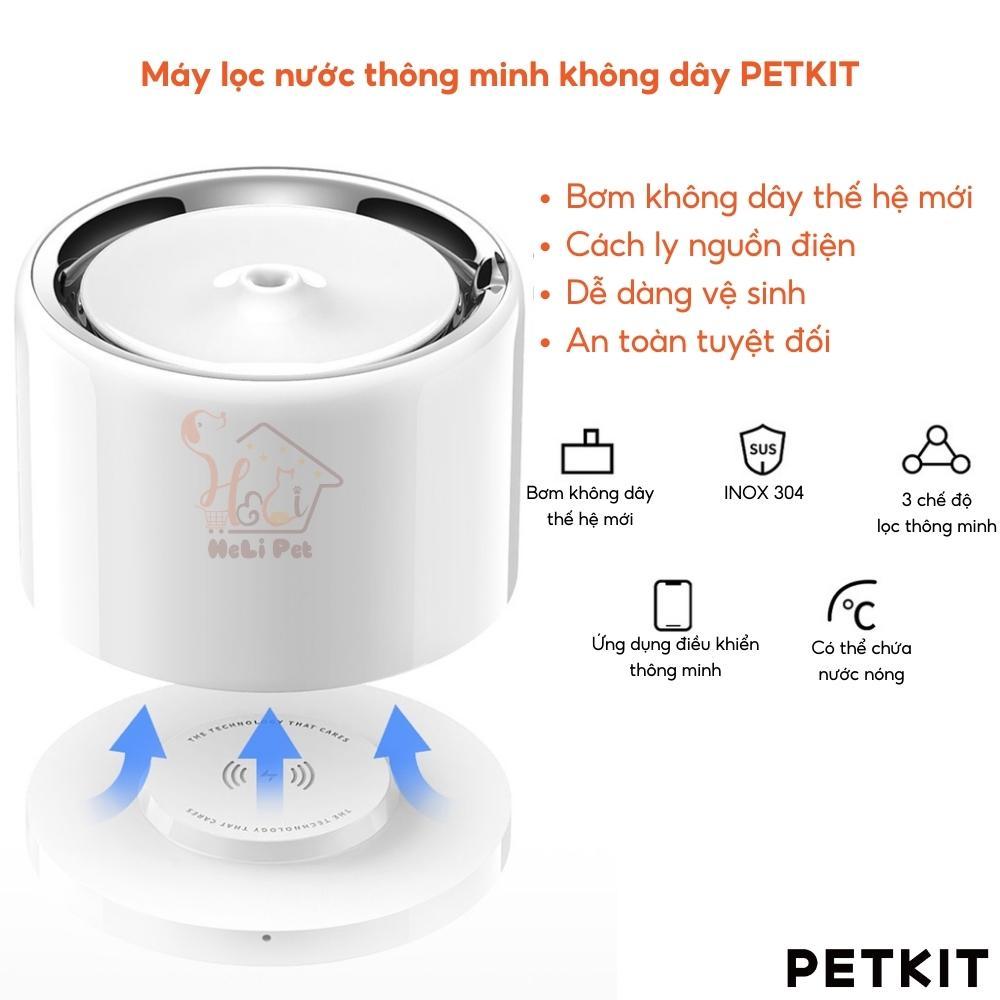 Máy lọc nước cho mèo PETKIT Eversweet 6 chất liệu Inox 304 và nhựa ABS sử dụng bơm không dây thế hệ 6 - HeLiPet