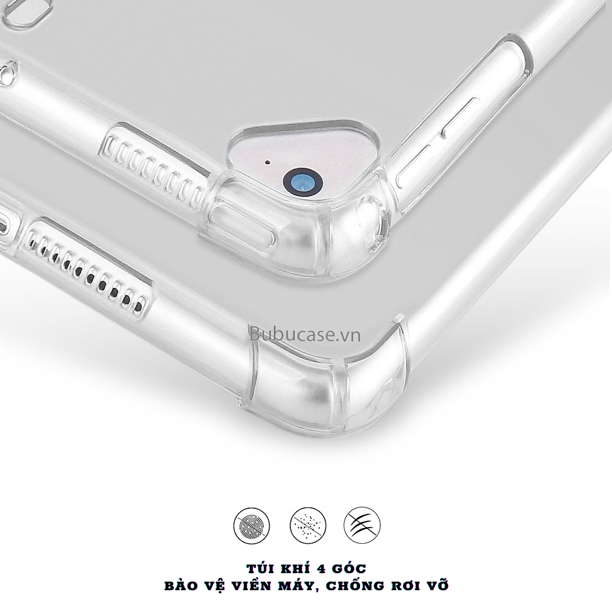 ỐP LƯNG DÀNH CHO CÁC DÒNG IPAD - CHỐNG SỐC GỜ 4 GÓC, CHẤT LIỆU TPU DẺO TRONG SUỐT