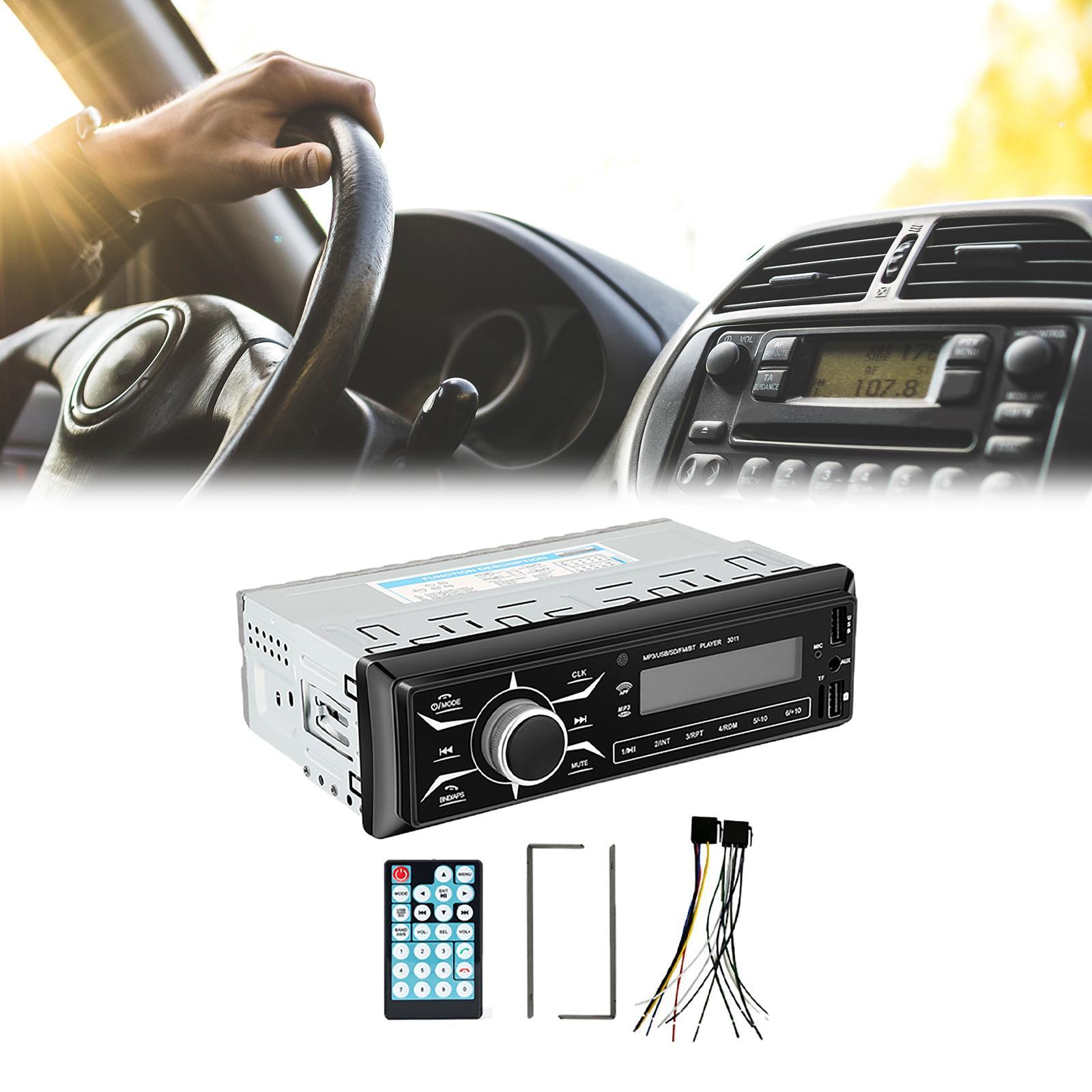 Car MP3 Player with Remote Control Universal Voice Assistant USB Drive for Truck