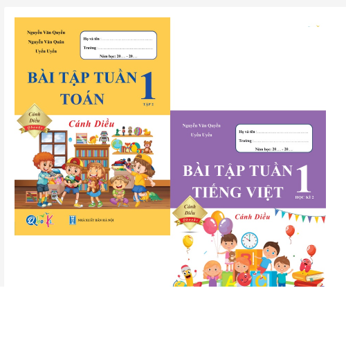 Sách - Combo Bài Tập Tuần Toán và Tiếng Việt 1 - Cánh Diều - Tập 2