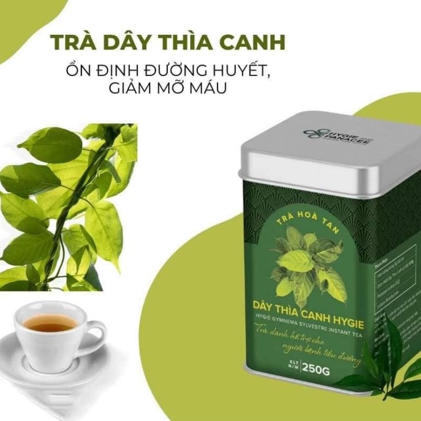 Trà Thảo Dược Dây Thìa Canh Hygie Tốt Cho Người Tiểu Đường, Người Béo Phì Cần Giảm Cân, Người Cao Huyết Áp Hộp Thiếc 250g