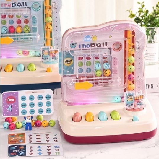 Máy Trò Chơi Bắt Bóng Lăn PINBALL Kèm Thẻ Toán Học
