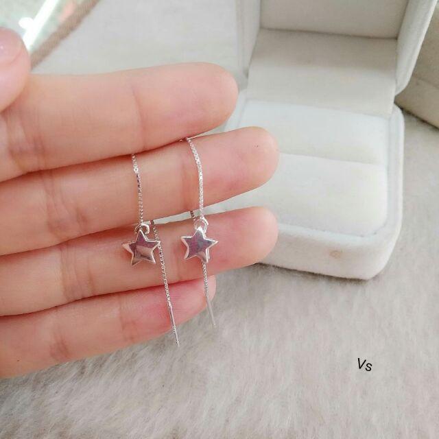 Bông tai sao bạc dáng dài